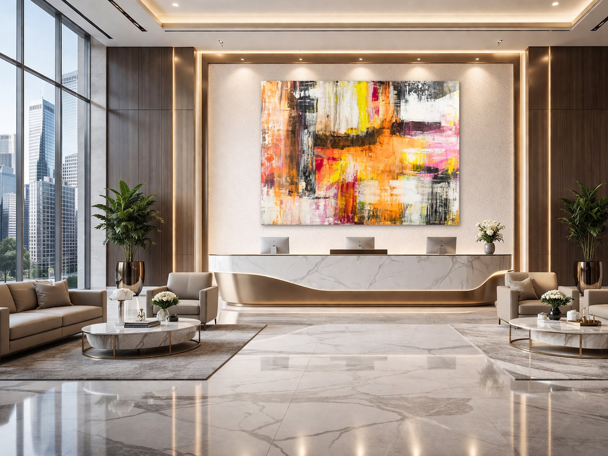 Abstraktes Bild auf Leinwand