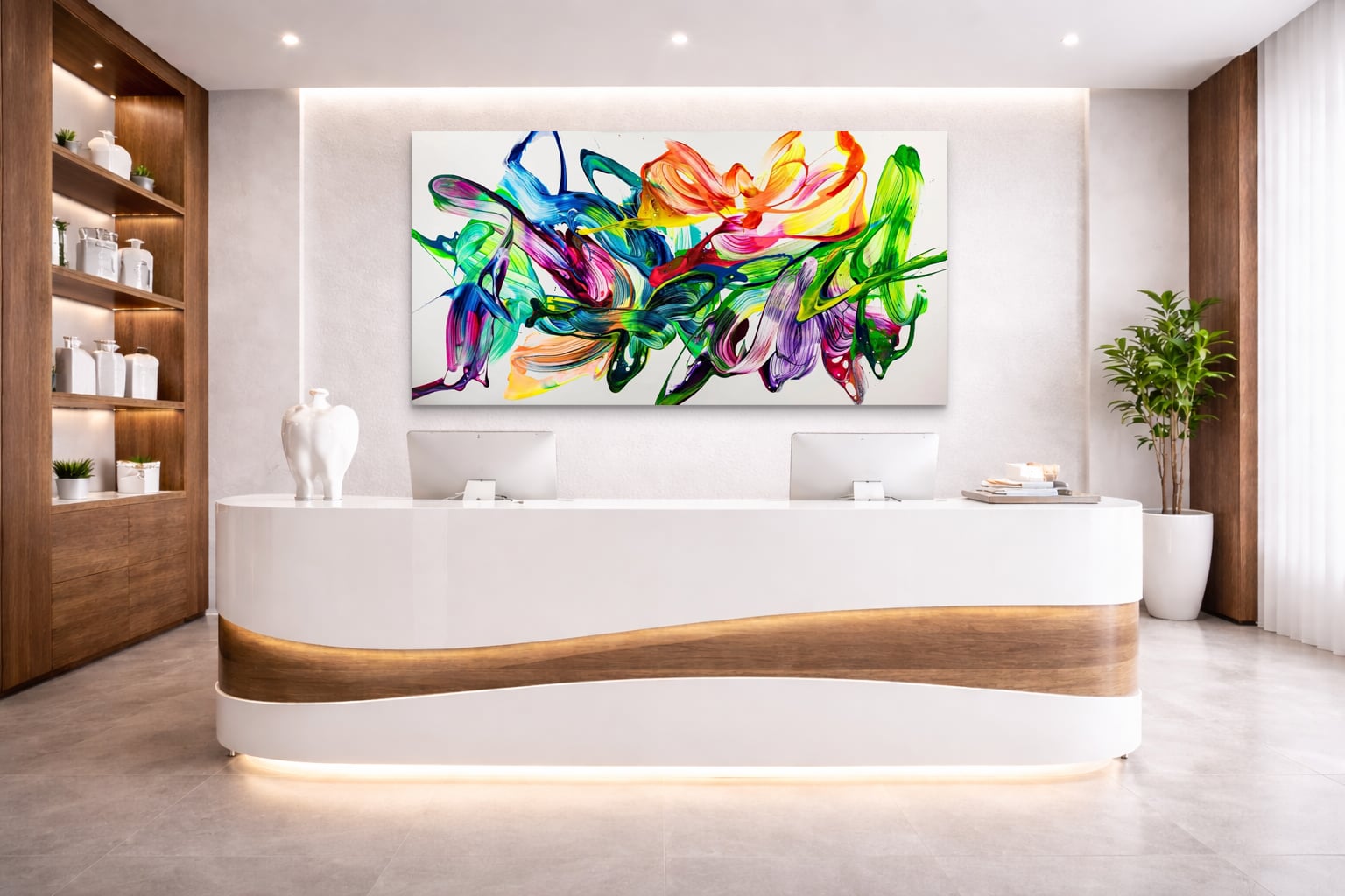 Abstraktes Bild auf Leinwand