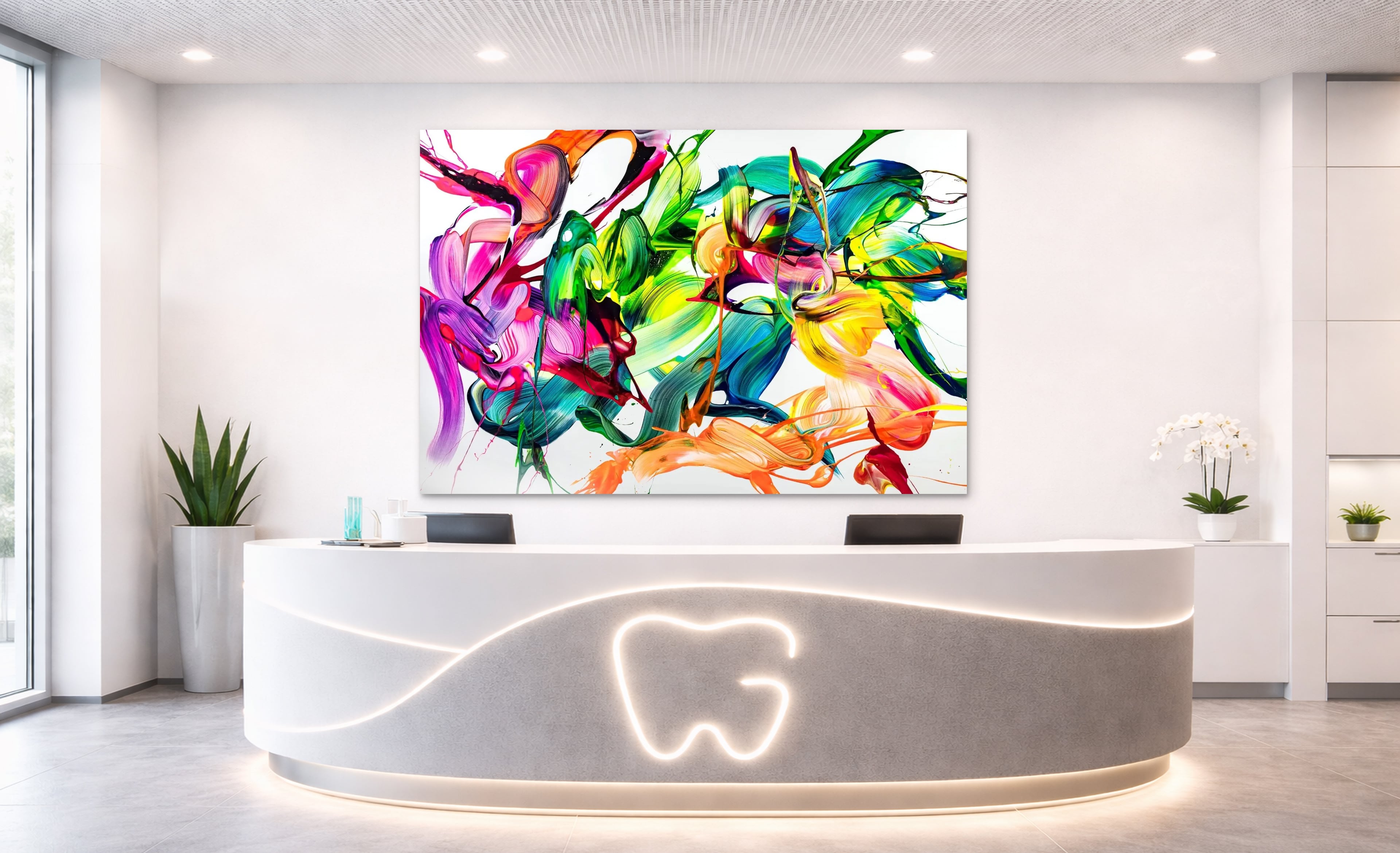 Abstraktes Bild auf Leinwand