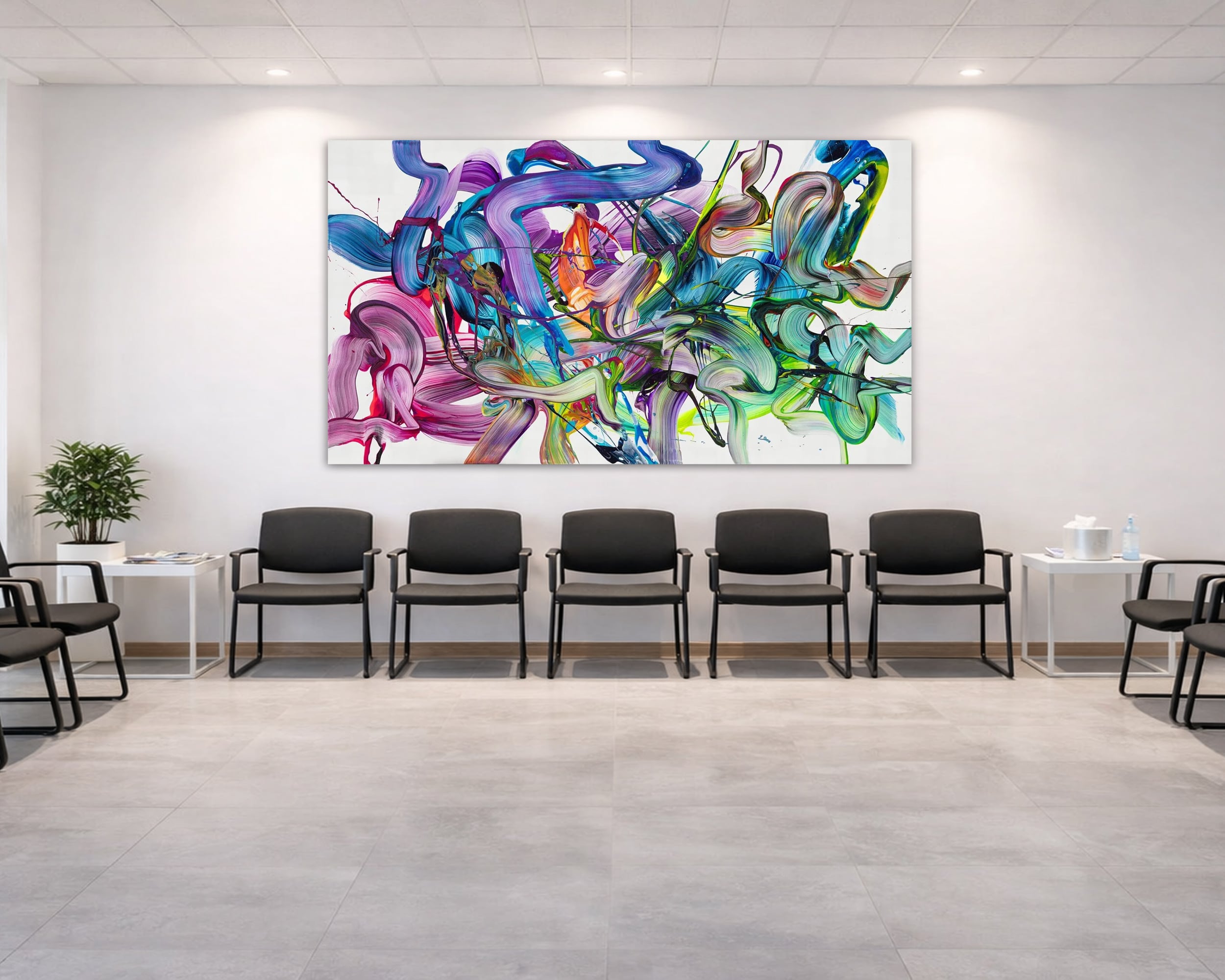 Abstraktes Bild auf Leinwand