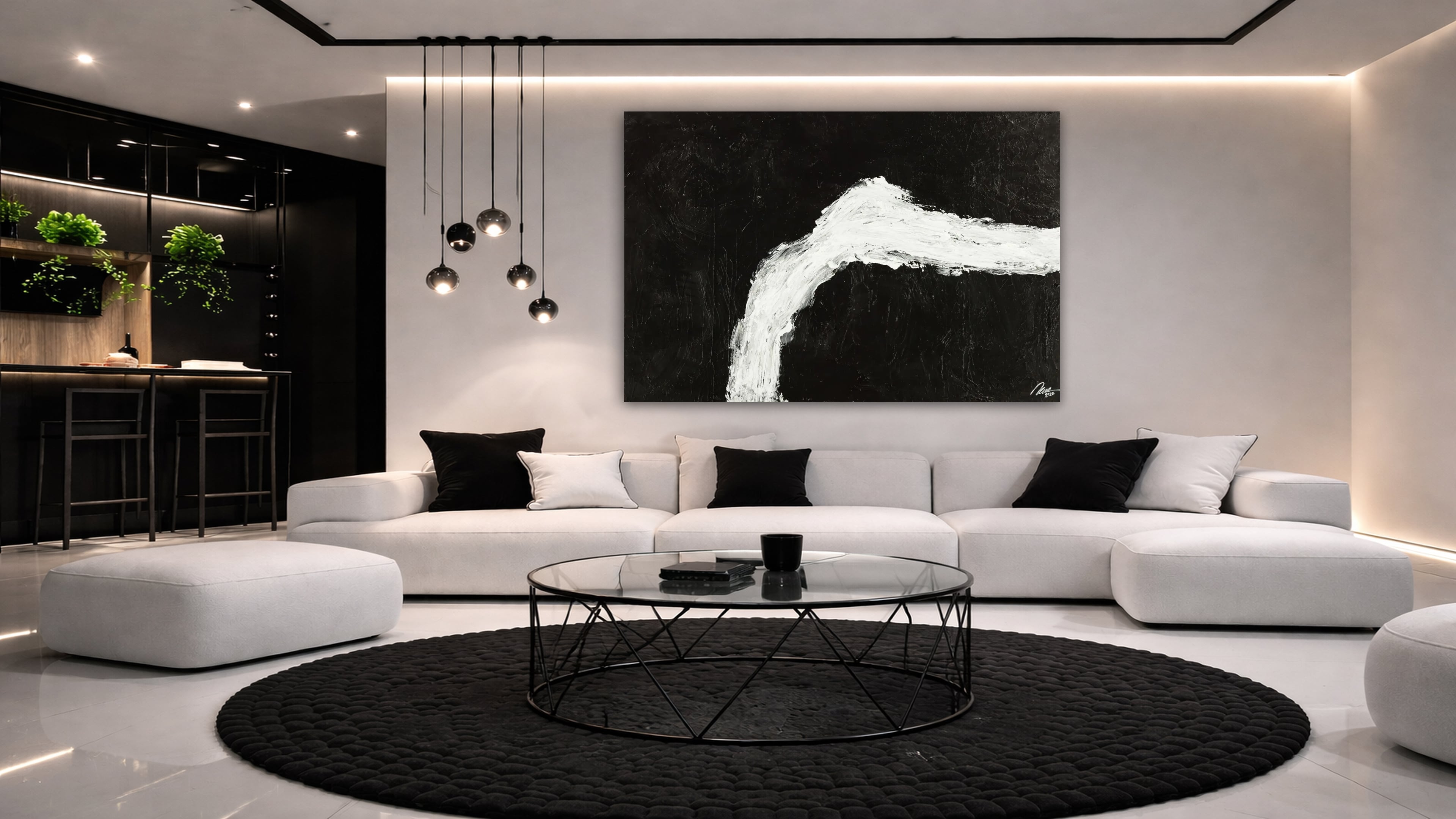 Abstraktes Bild auf Leinwand