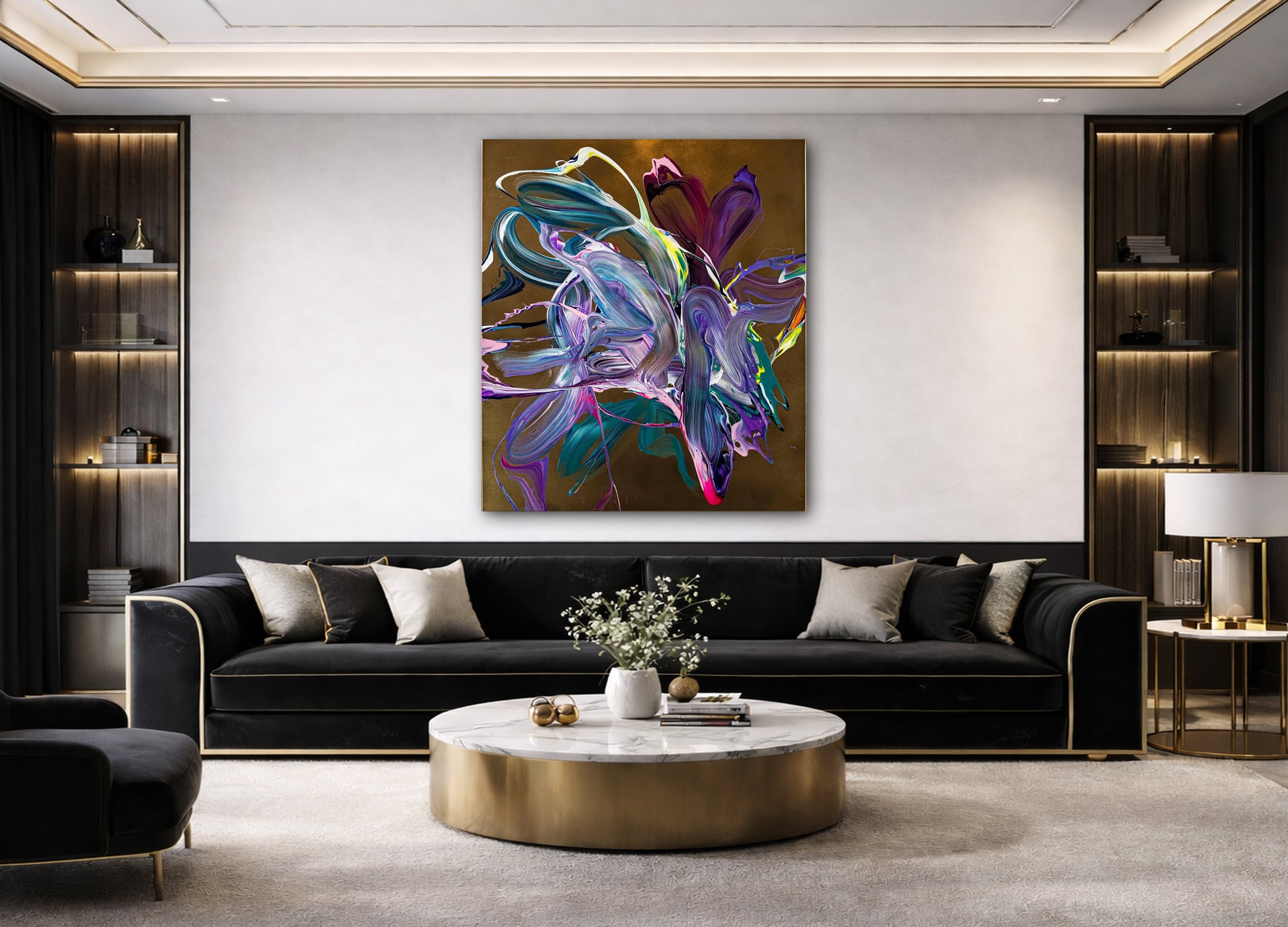 Abstraktes Bild auf Leinwand