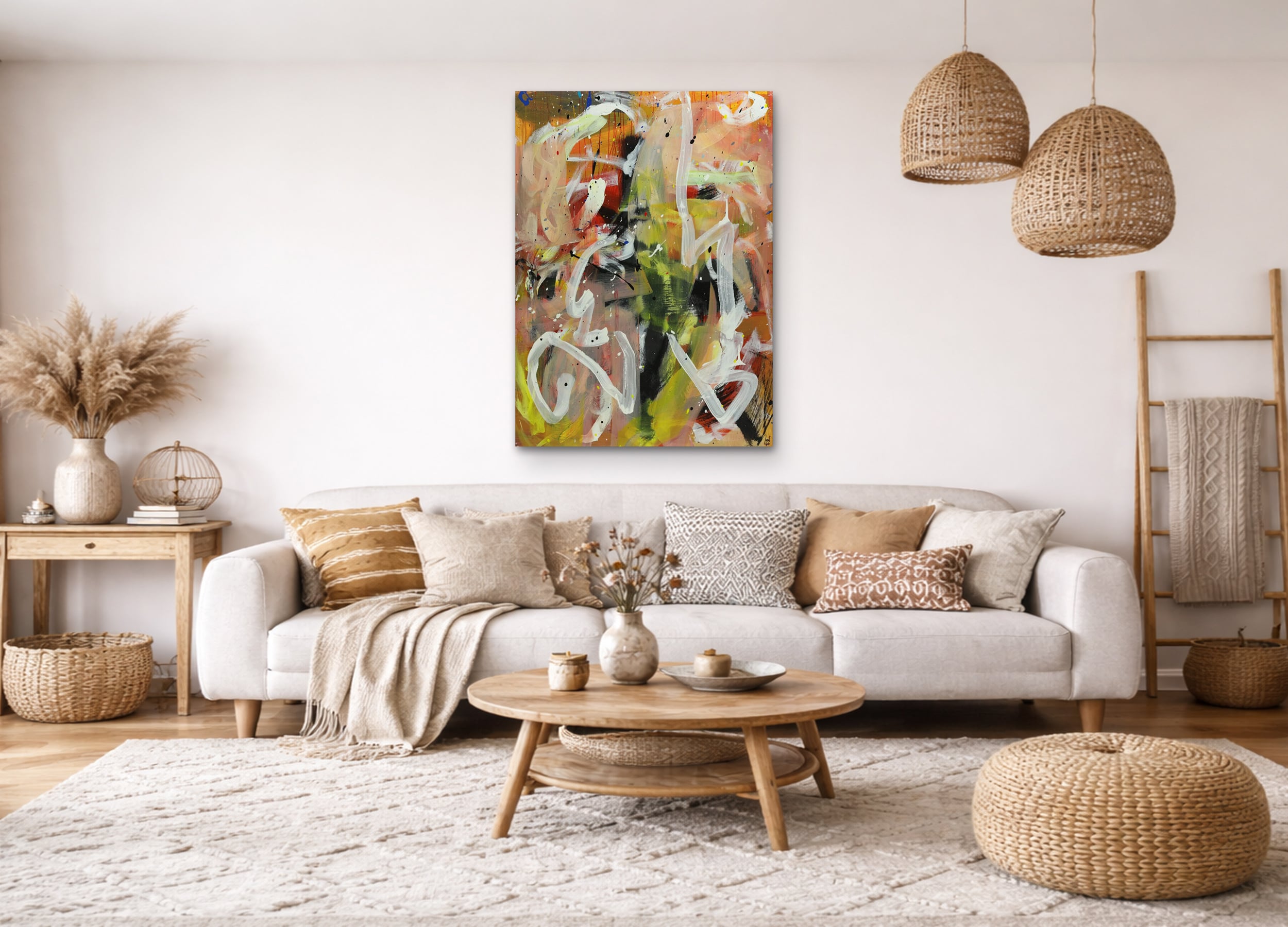 Abstraktes Bild auf Leinwand