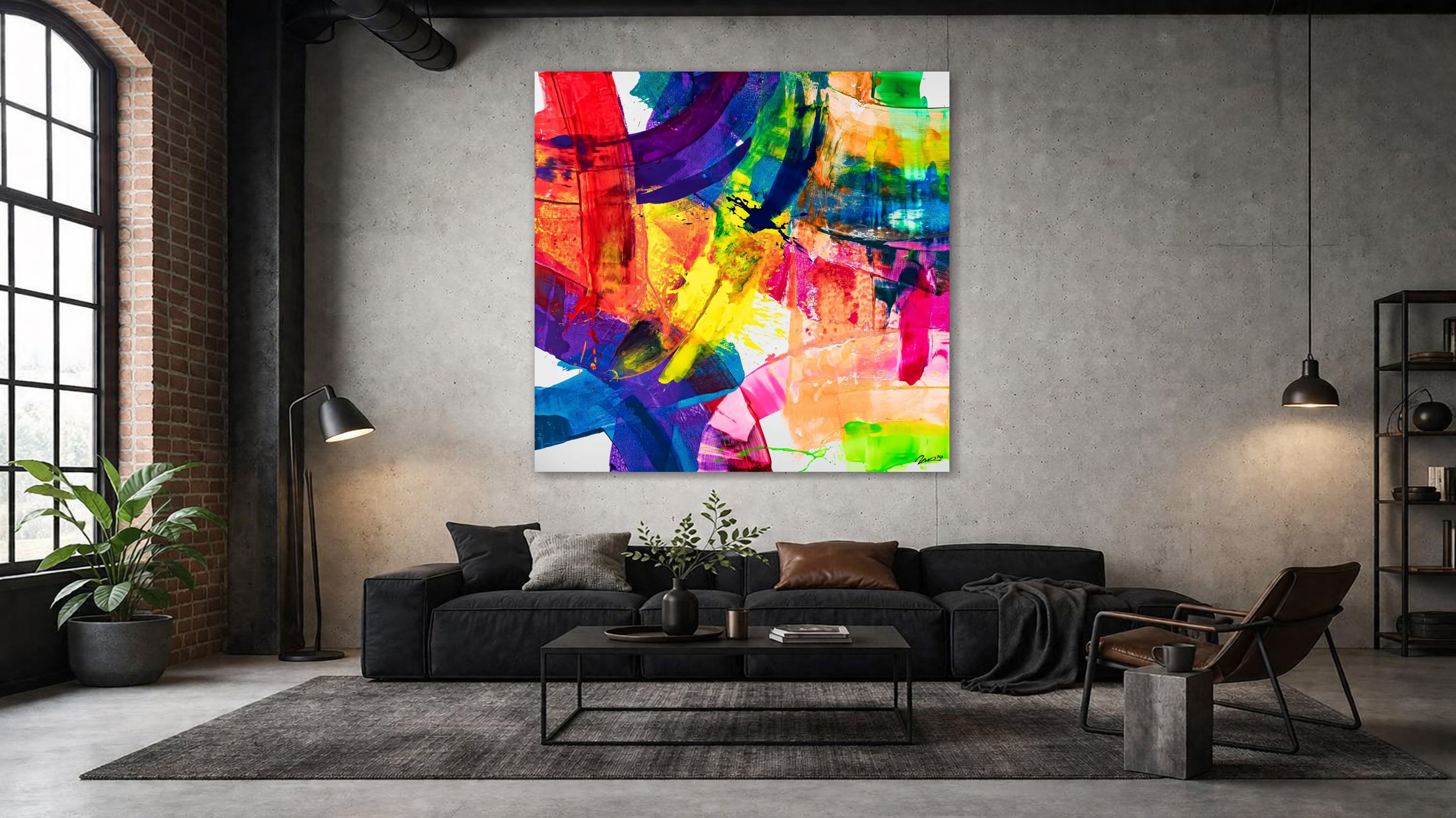 Abstraktes Bild auf Leinwand