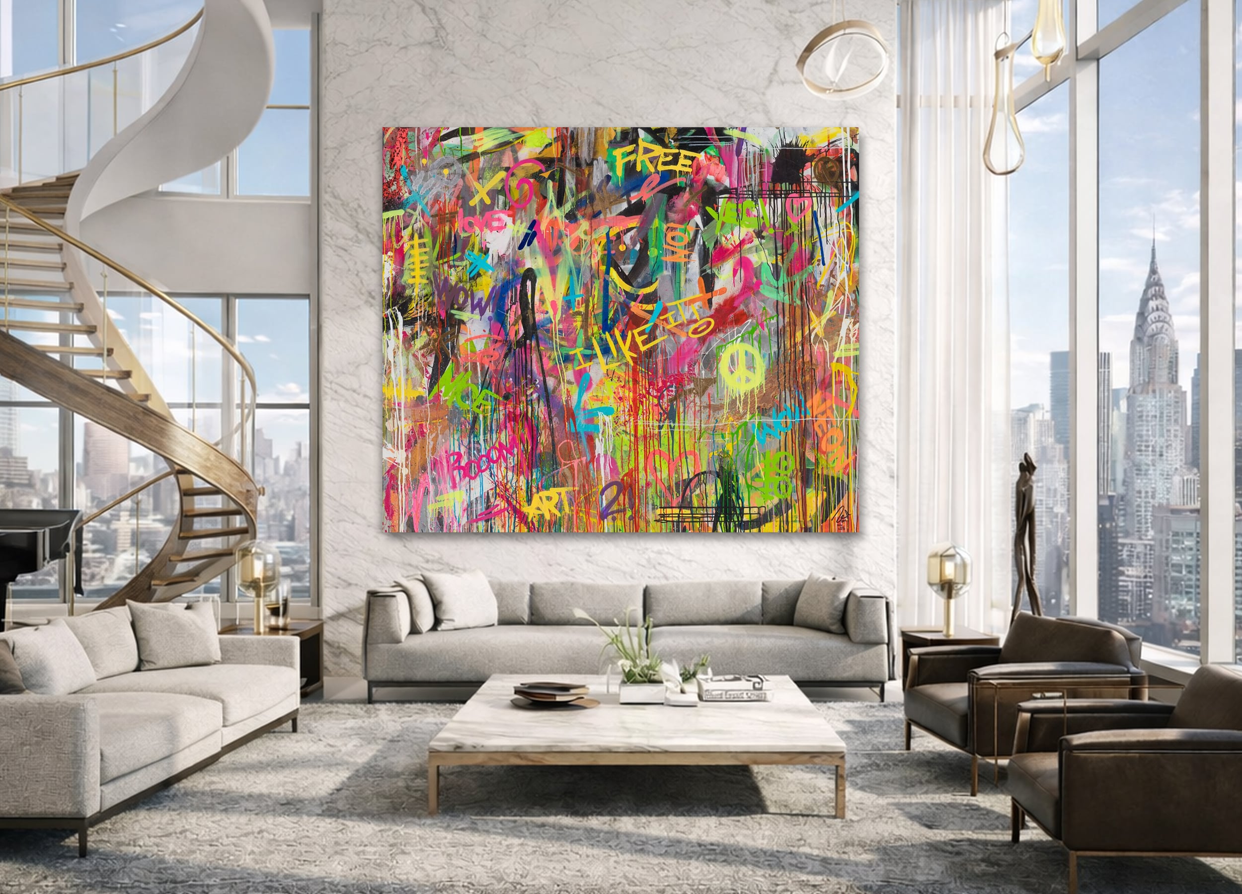 Abstraktes Bild auf Leinwand