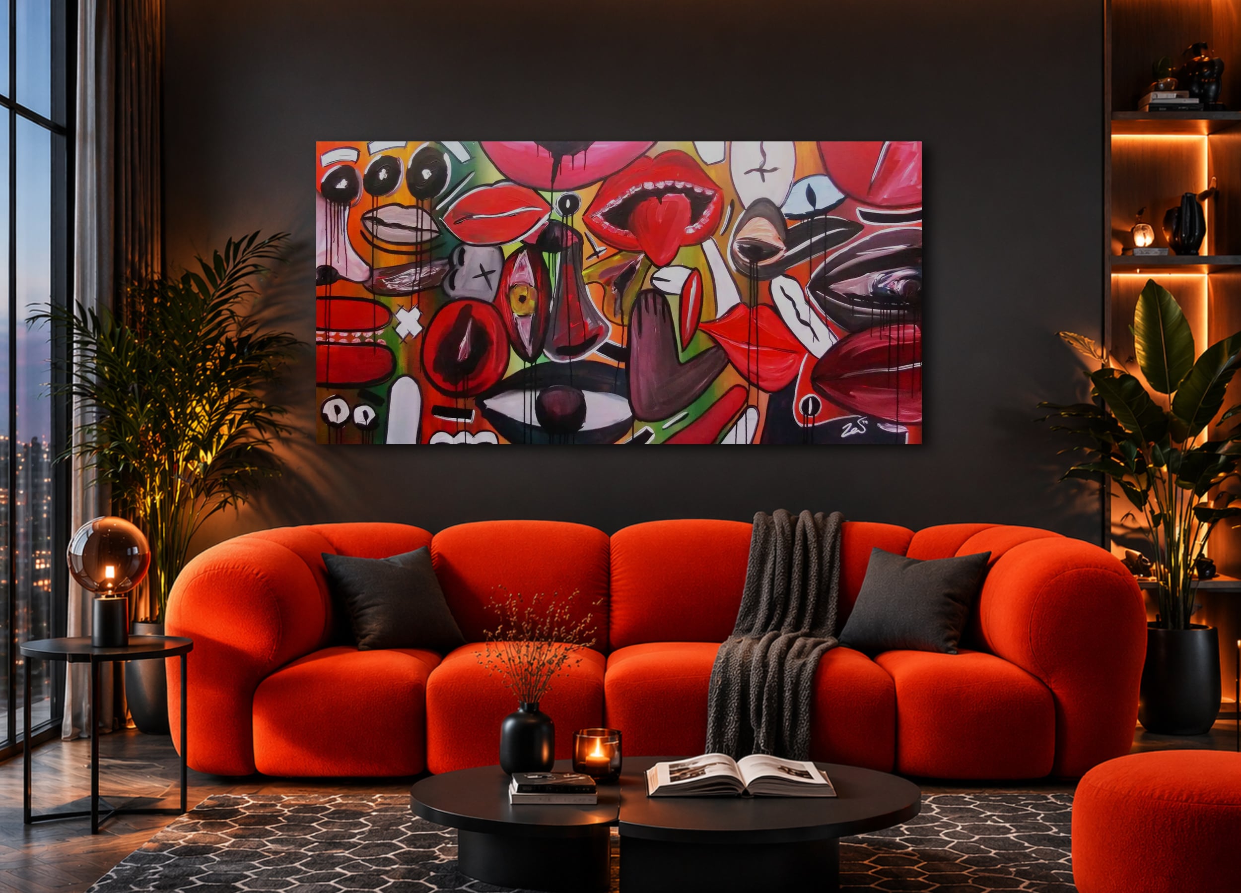 Abstraktes Bild auf Leinwand