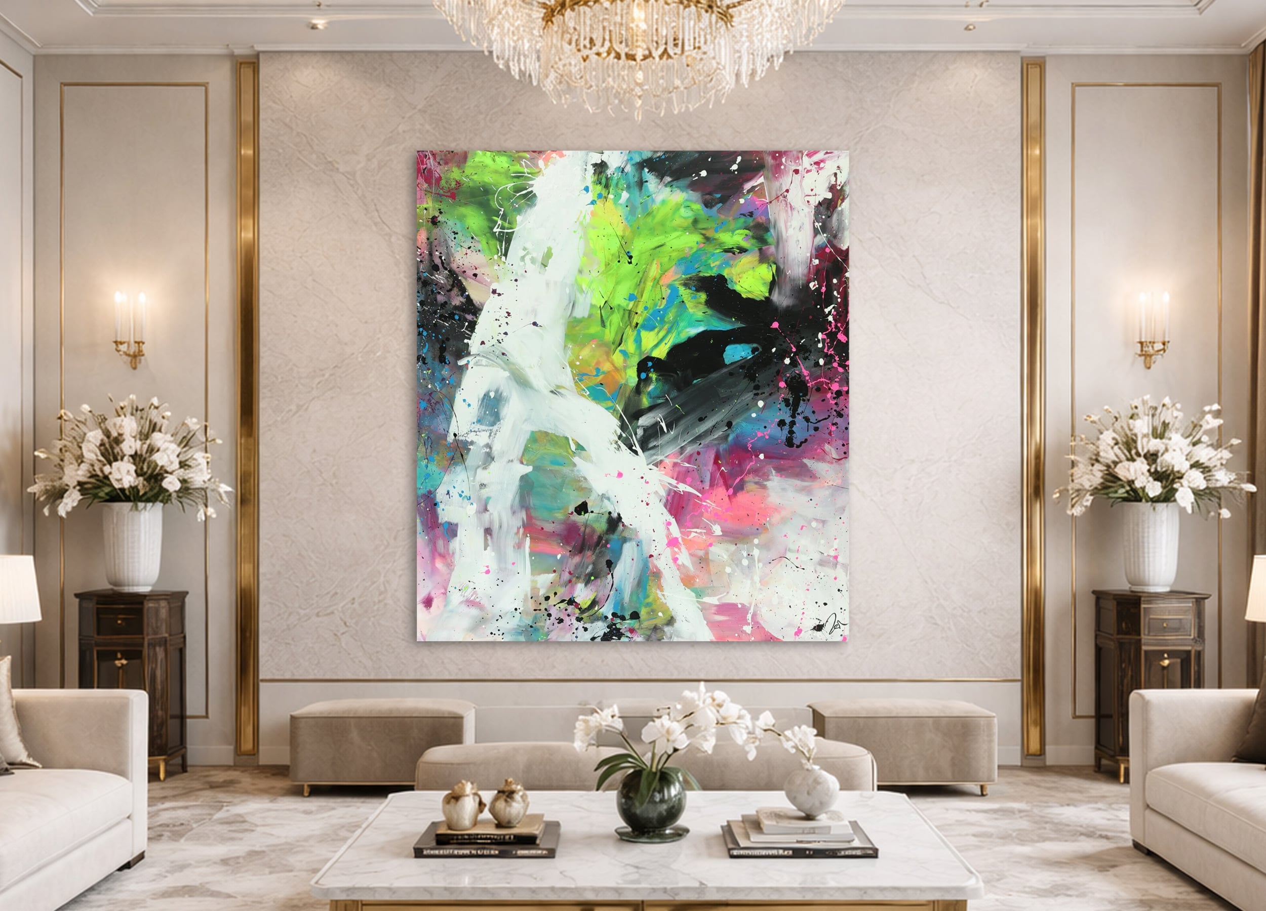 Abstraktes Bild auf Leinwand