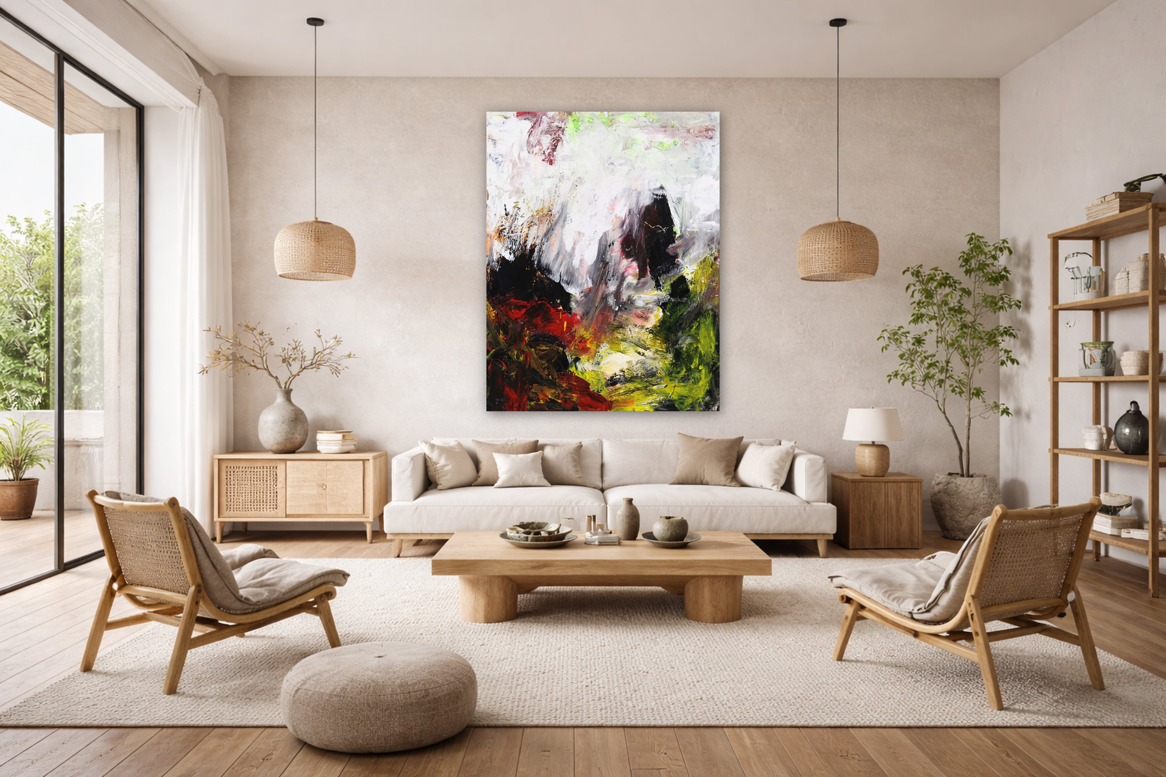 Abstraktes Bild auf Leinwand