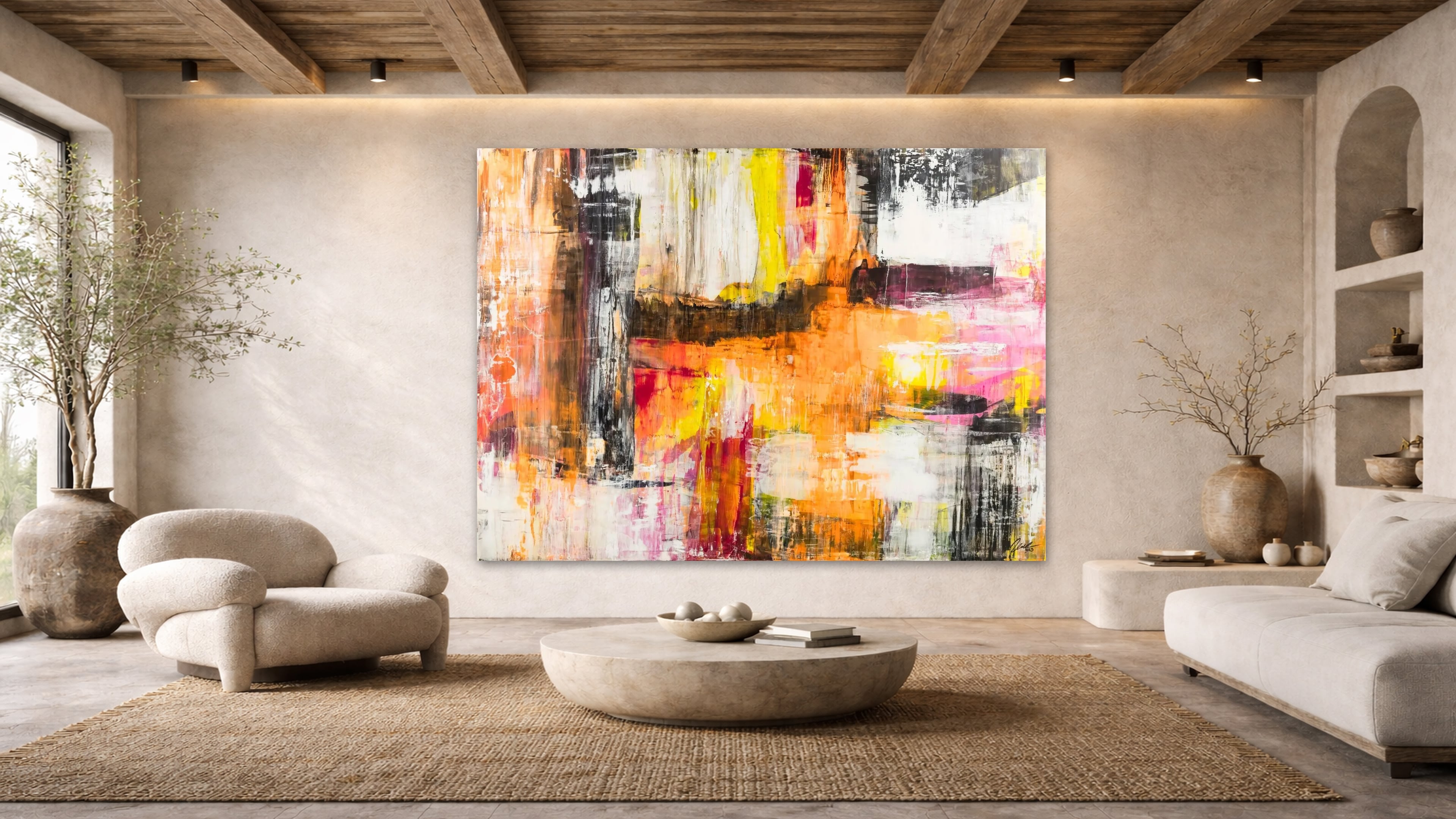 Abstraktes Bild auf Leinwand