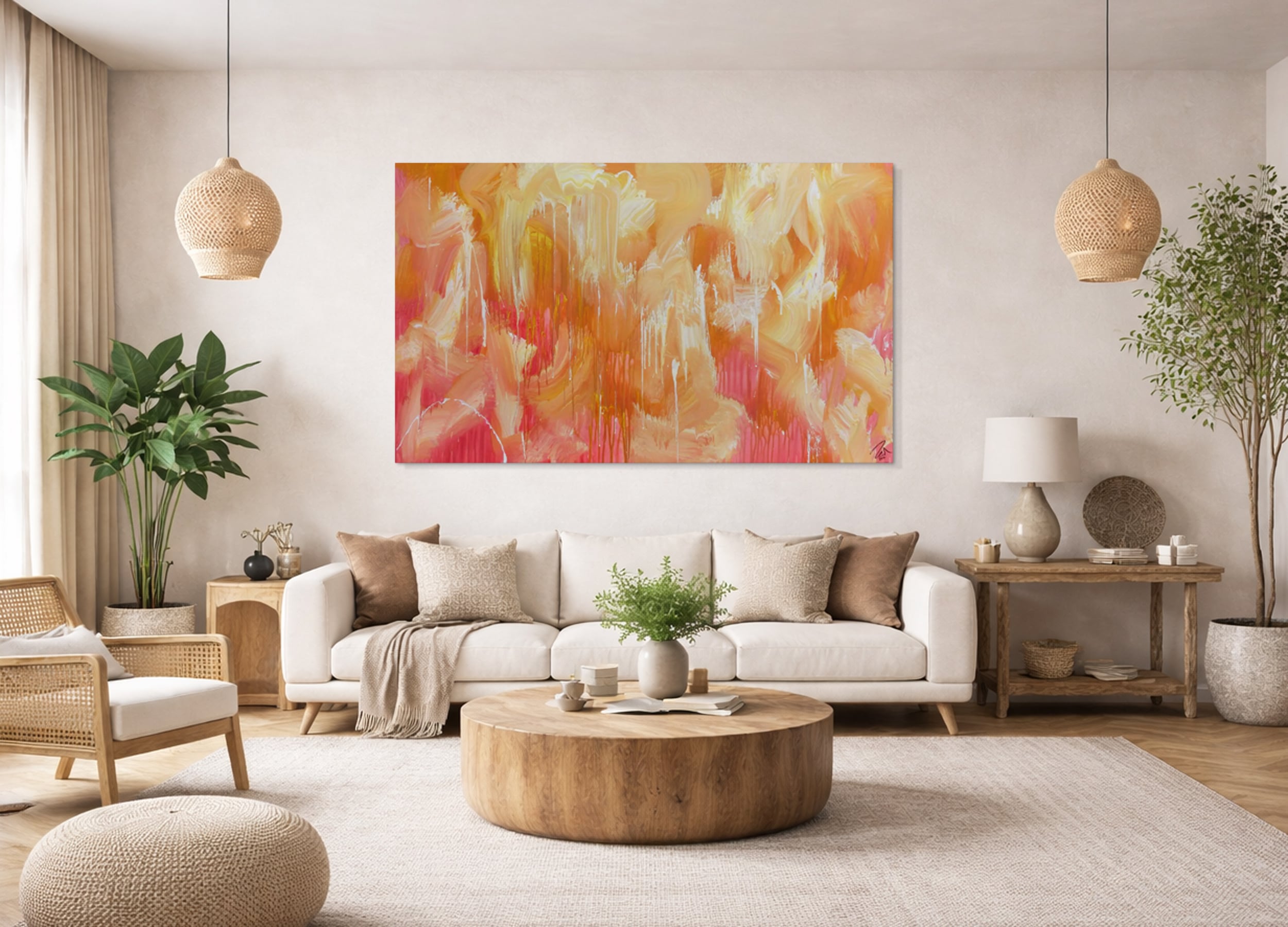 Abstraktes Bild auf Leinwand