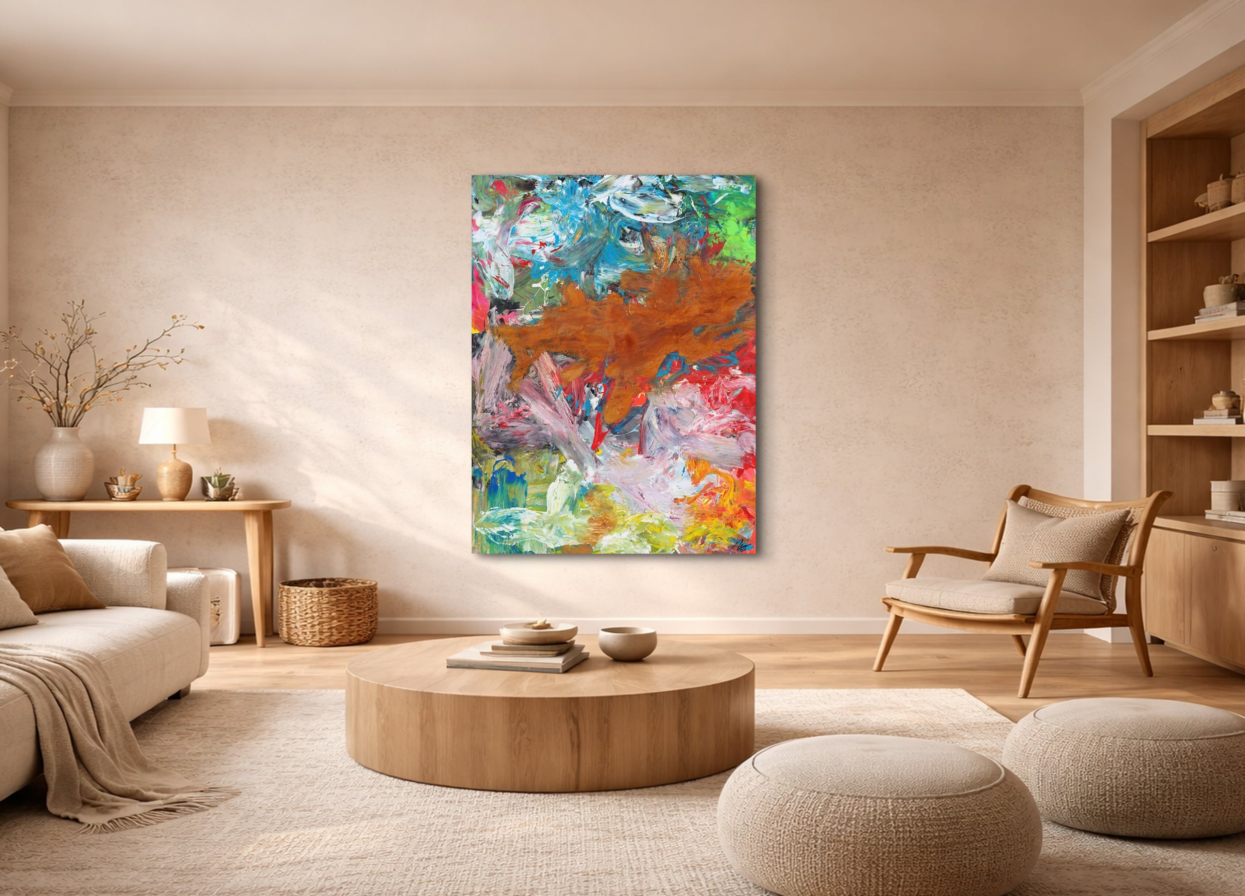 Abstraktes Bild auf Leinwand