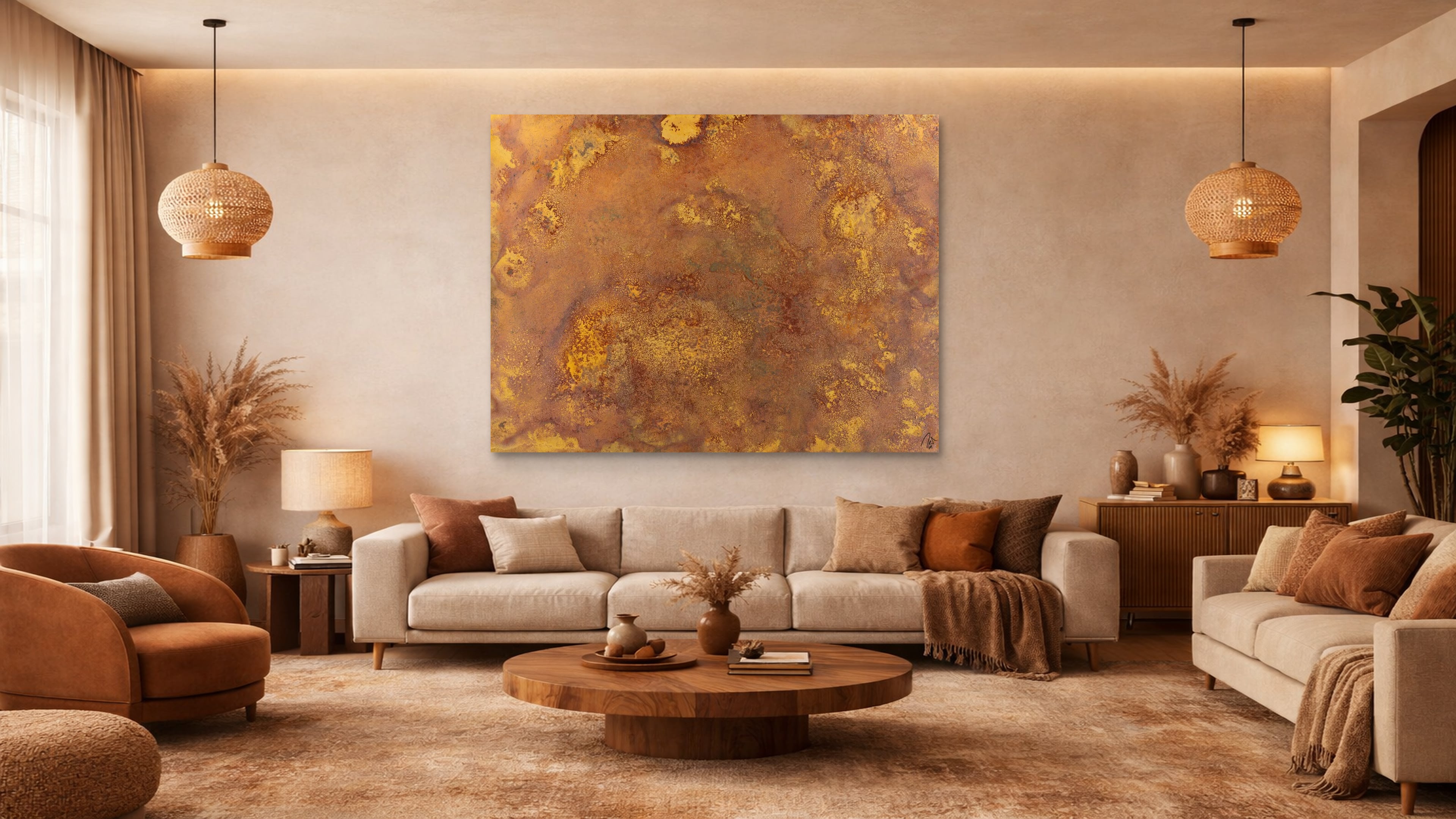 Abstraktes Bild auf Leinwand