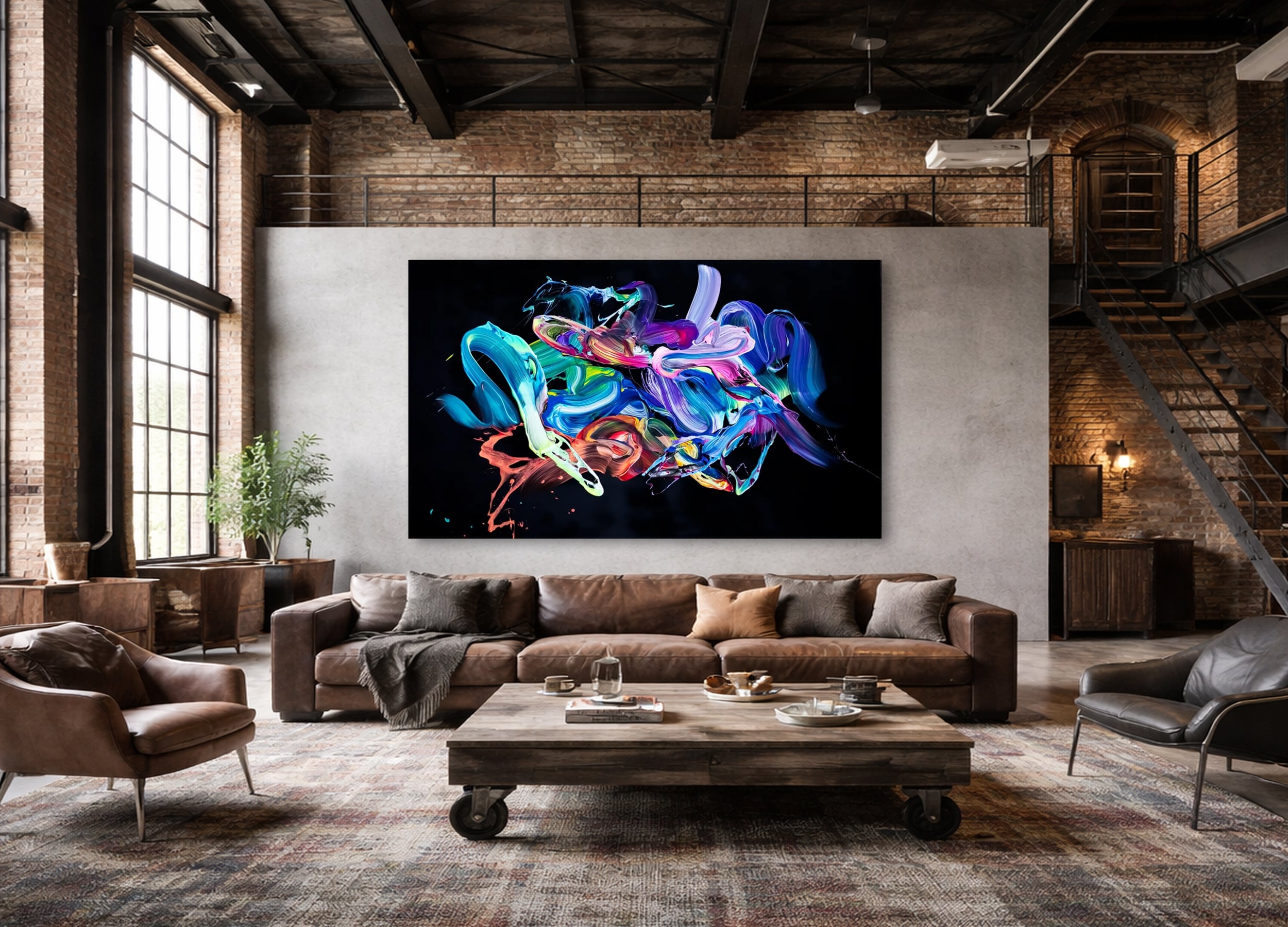 Abstraktes Bild auf Leinwand