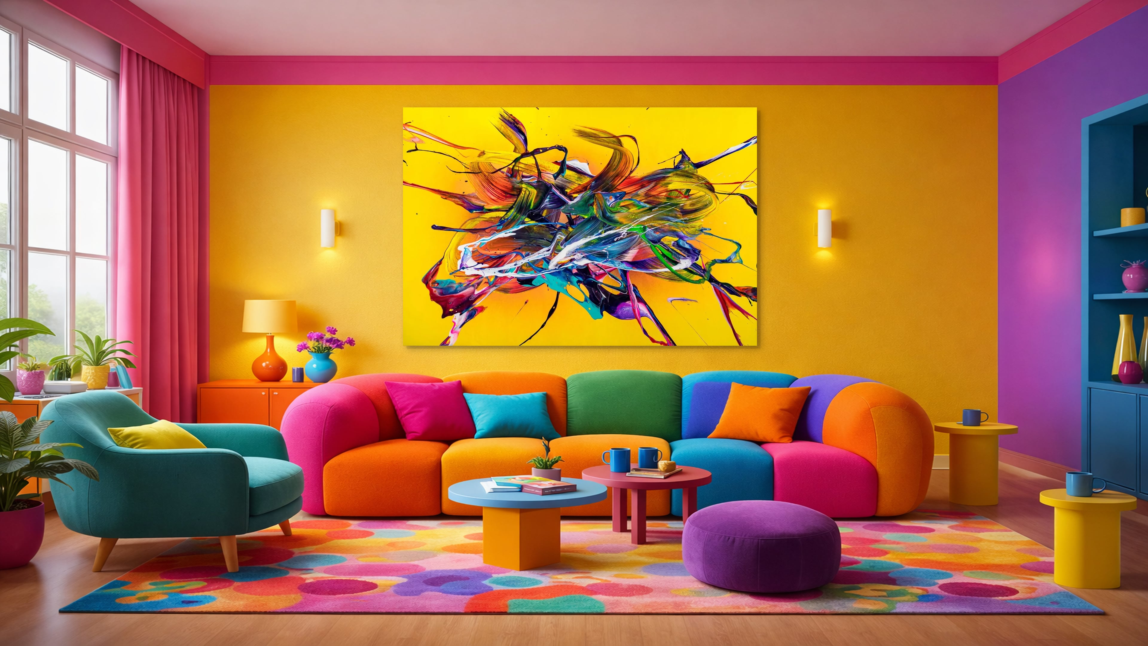 Abstraktes Bild auf Leinwand