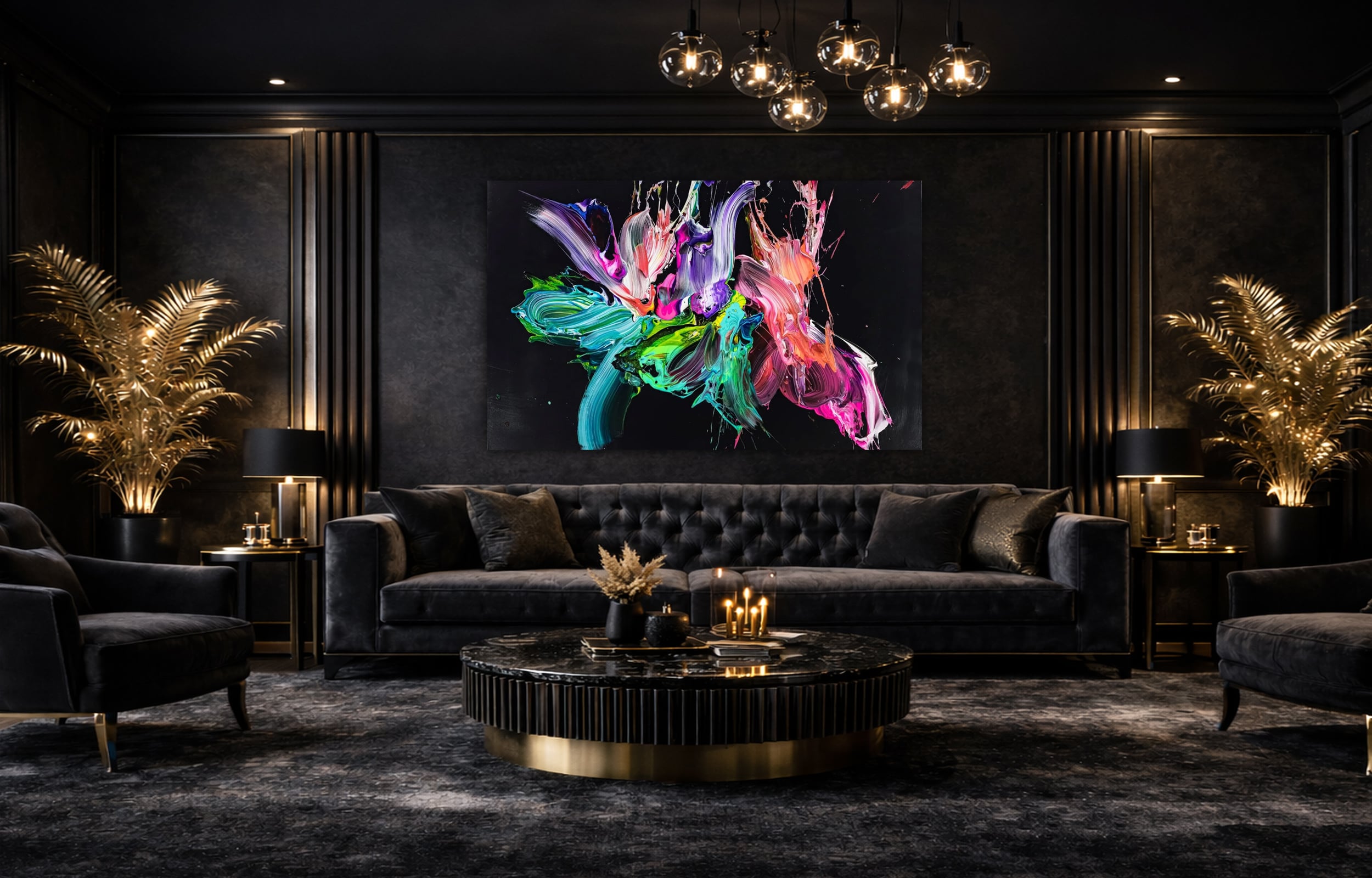 Abstraktes Bild auf Leinwand