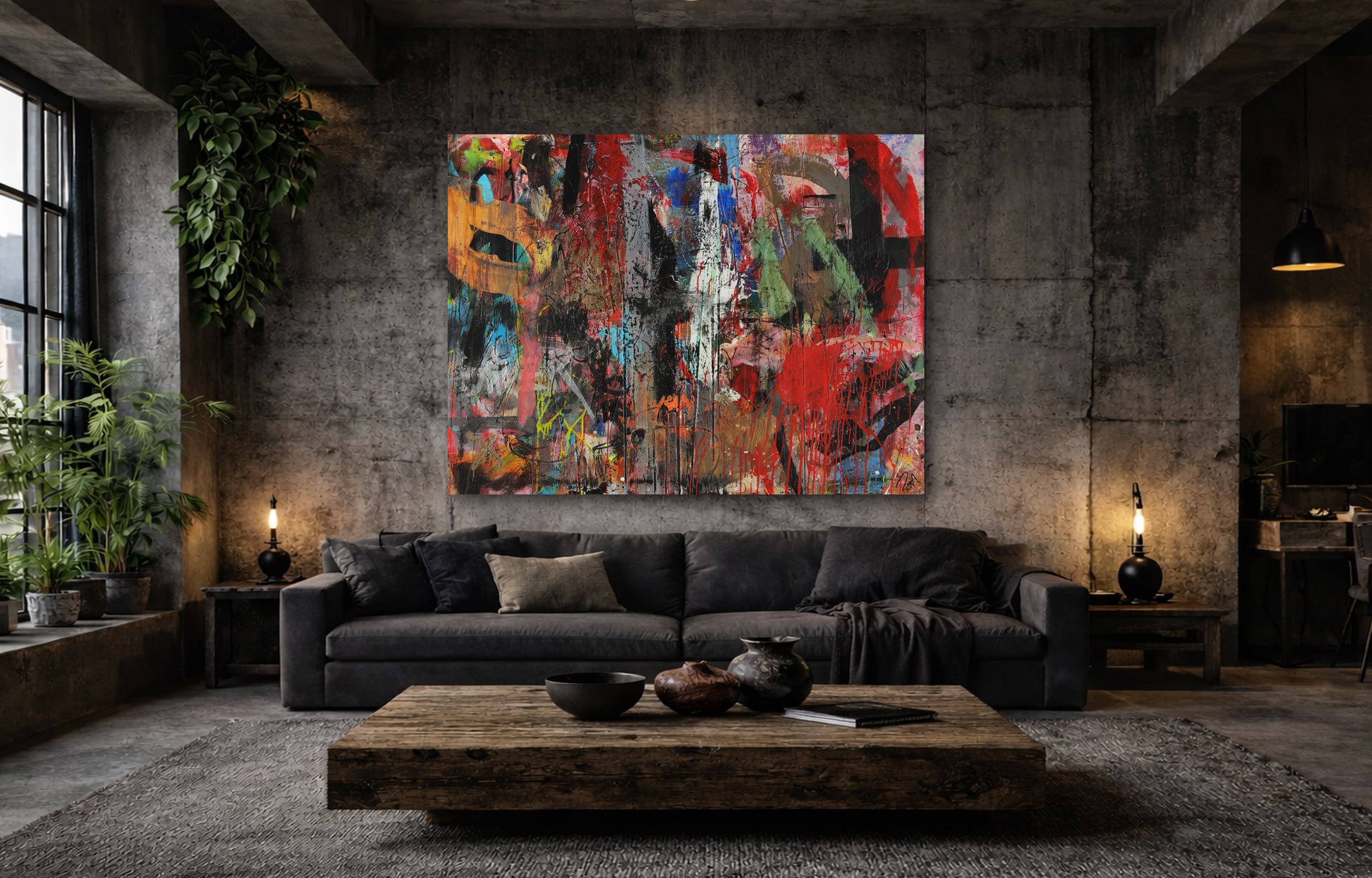 Abstraktes Bild auf Leinwand