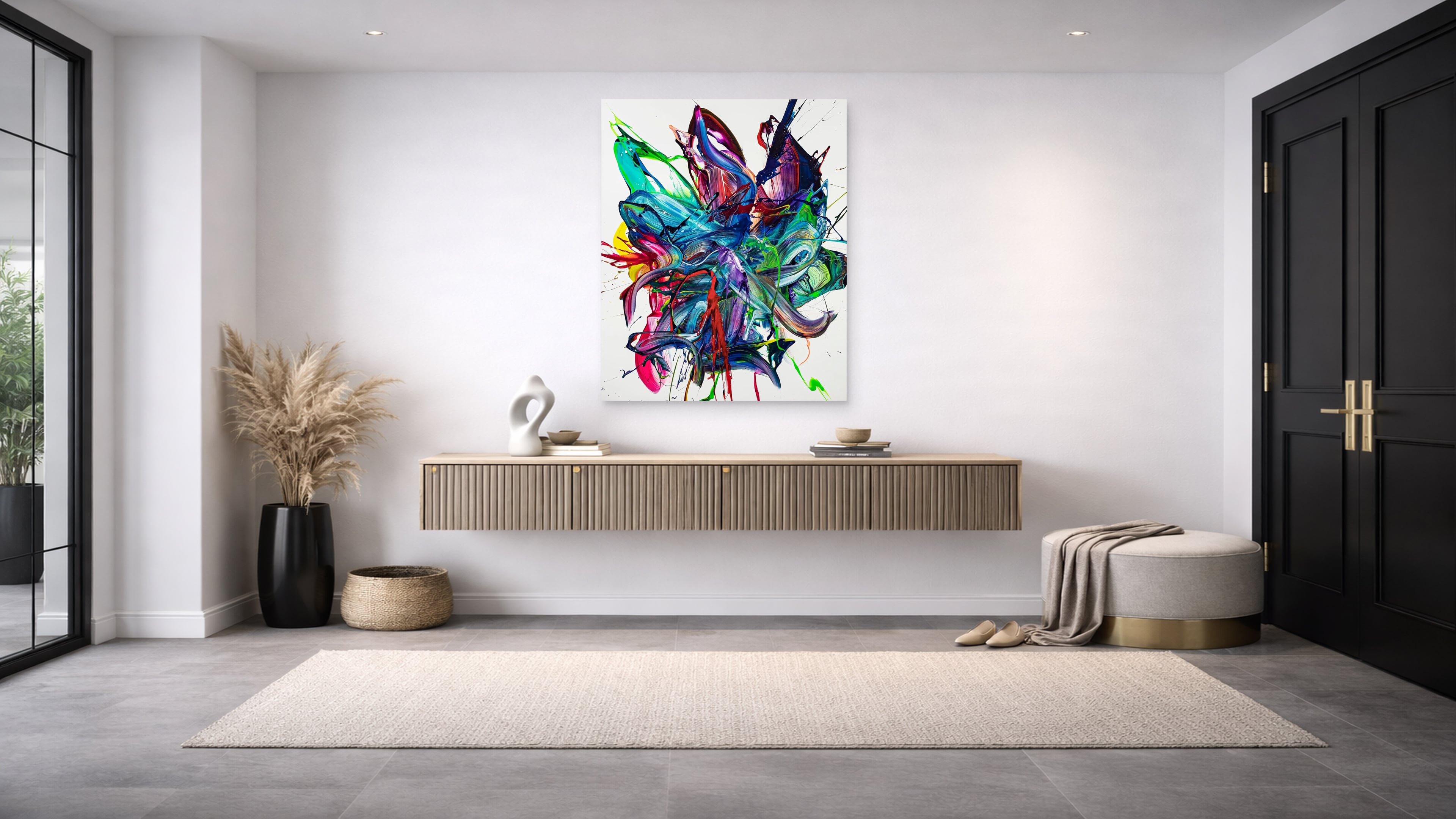 Abstraktes Bild auf Leinwand