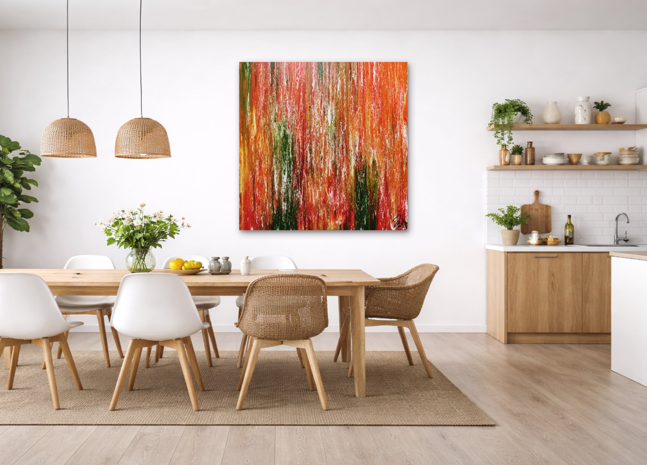 Abstraktes Bild auf Leinwand