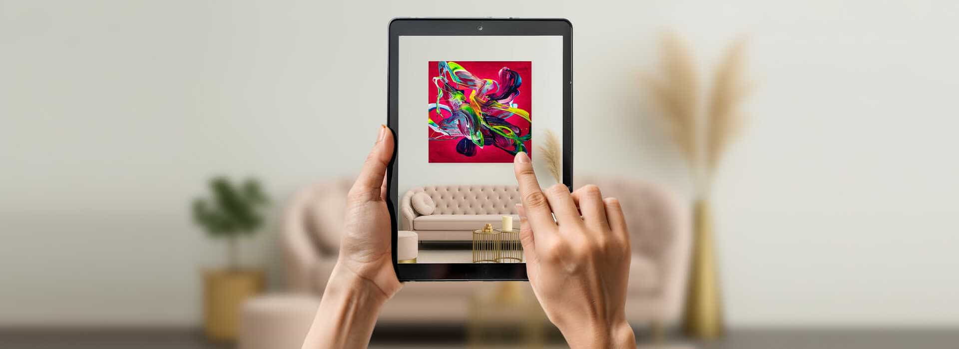Gemälde in 3D zuhause Probehängen mit Augmented Reality